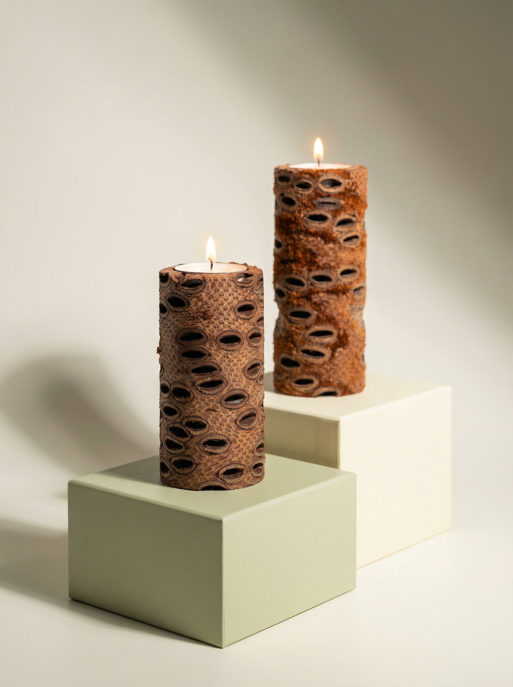 Banksia Tea Light Candle Holder – Handcrafted Natural Australian Decor