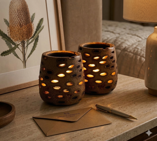 Set of Two Hollow Tea Lights