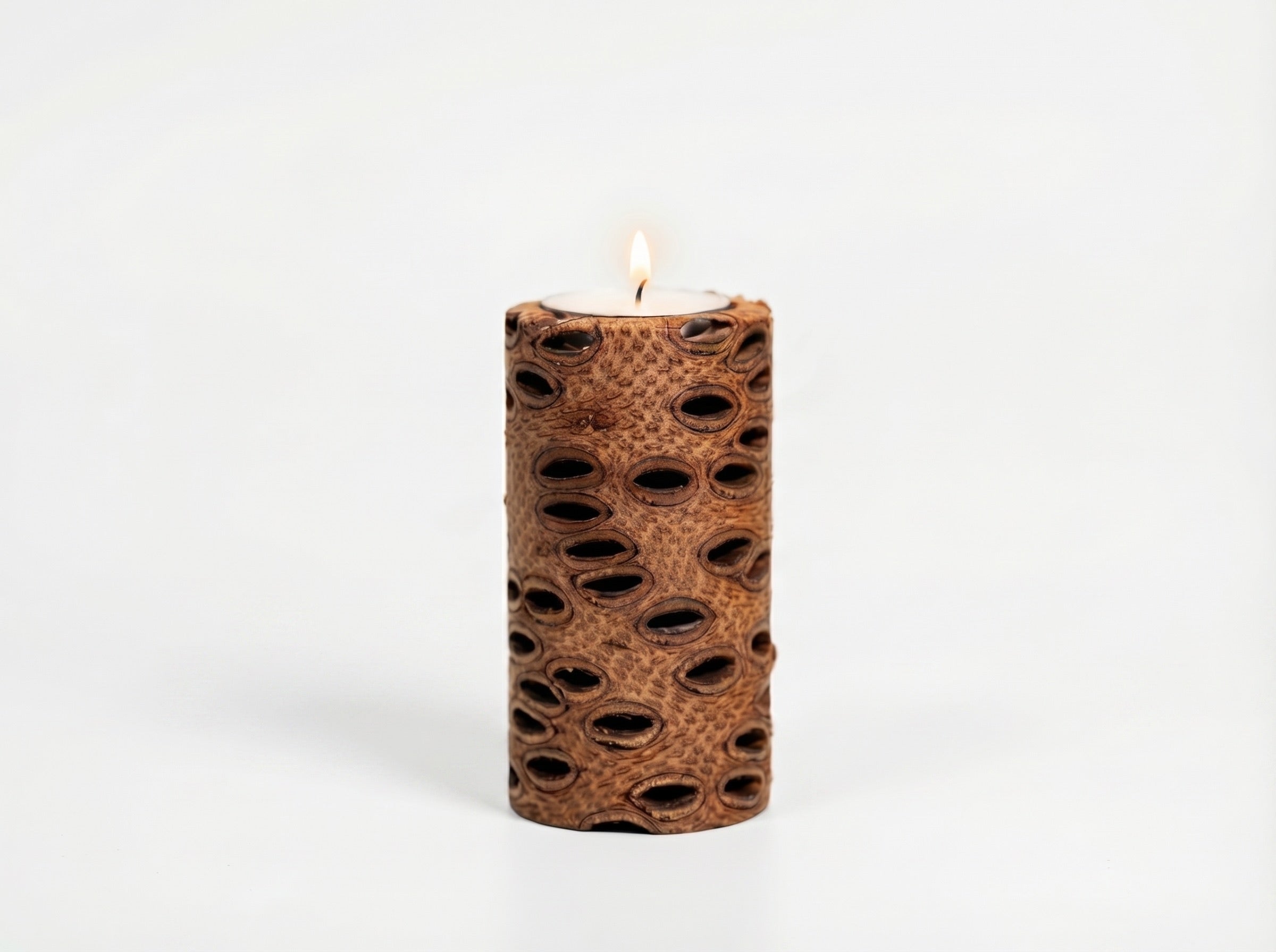 Banksia Tea Light Candle Holder – Handcrafted Natural Australian Decor