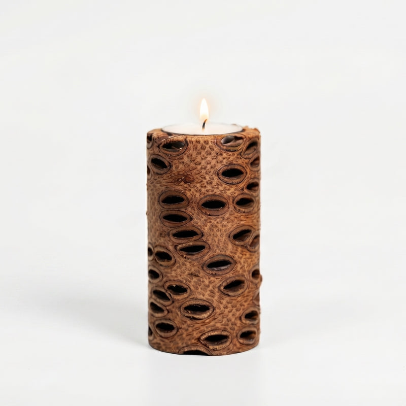 Banksia Tea Light Candle Holder – Handcrafted Natural Australian Decor